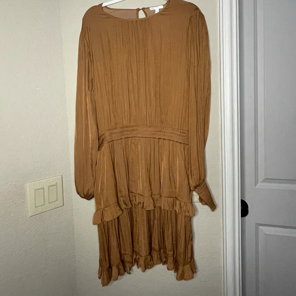 Camel brown Gianni Bini dress/modest shirt TAGS ON
